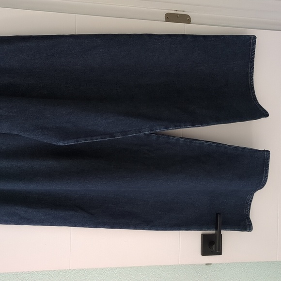 Good American Good 90s Pleated Trousers Indigo Blue Wide Leg  Women's Jeans 10 - Picture 8 of 13